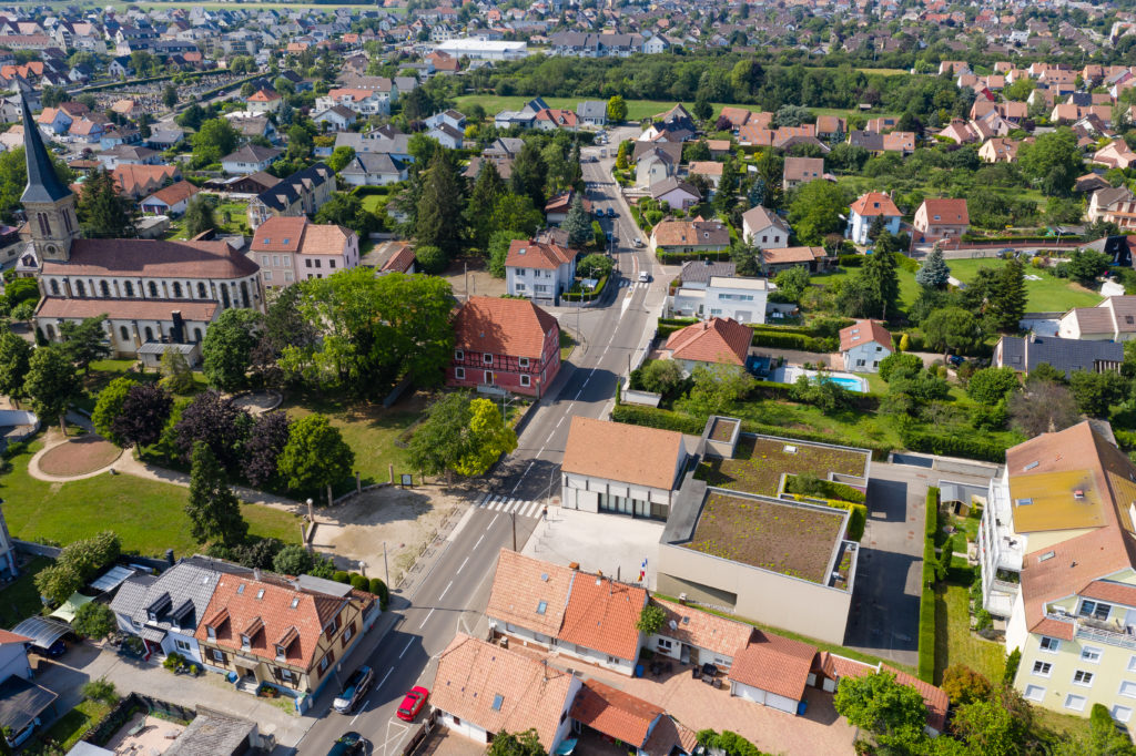 Vue aérienne de Kingersheim