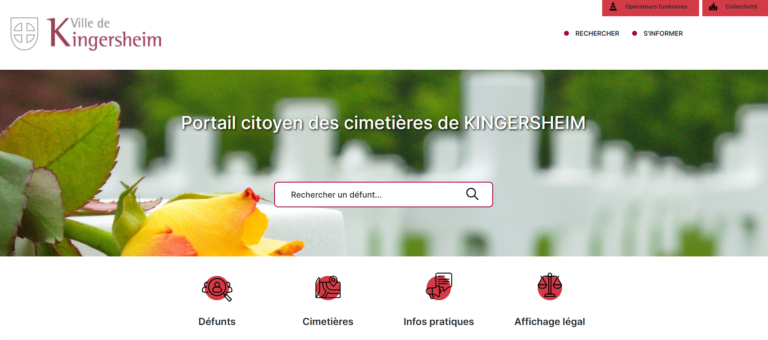 Un nouveau portail Internet pour les cimetières de Kingersheim